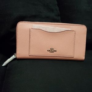 Coach accordion zip around wallet